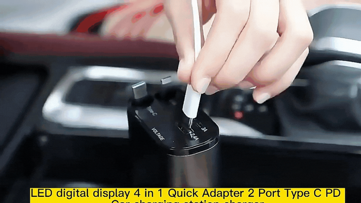 4-in-1 Retractable Car Charger